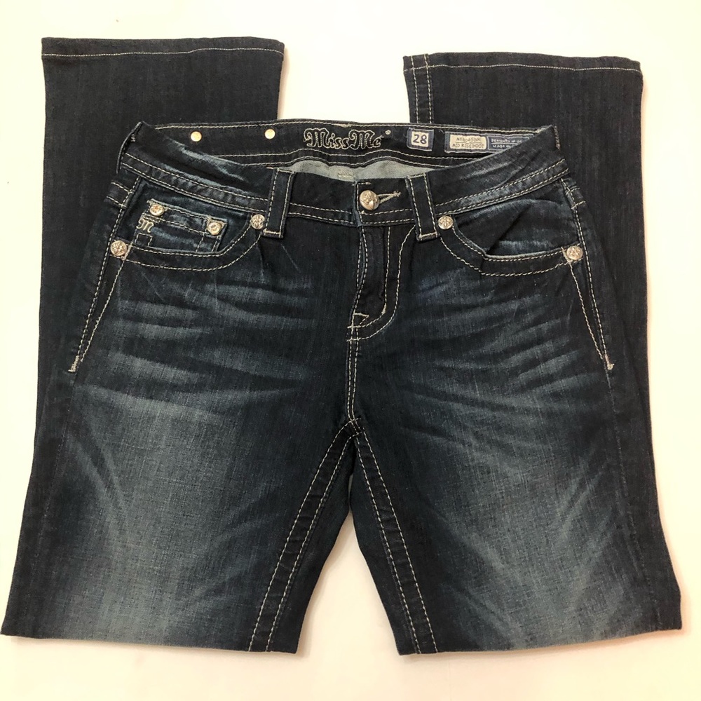 Miss Me Mid Rise Boot Jeans size 28 - Picture 3 of 5